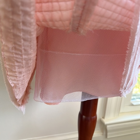 MARCHESA NOTTE RTW F2017 Light Pink Layered Chiffon Floral Embroidered Dress - Picture 10 of 10